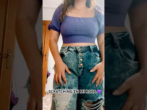 SCRATCHING EN MI ROPA 💜 #asmrcommunity #asmr #asmrsounds #asmrshorts  #trending #asmrscratching