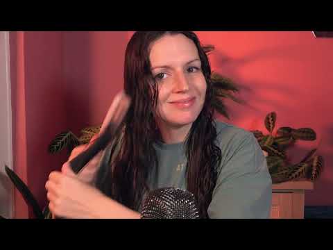 ASMR Doing my Hair - Brushing & Styling