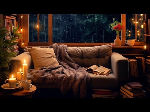 12 Hours of Gentle Rain on a Window 🌧️ | Cozy Sleep & Study Ambience ✨🐈