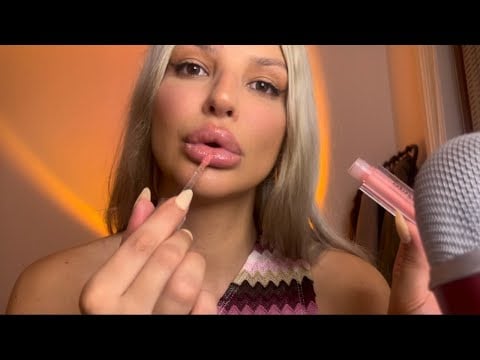 ASMR Clicky Lip Gloss Application 💄(mouth sounds) 