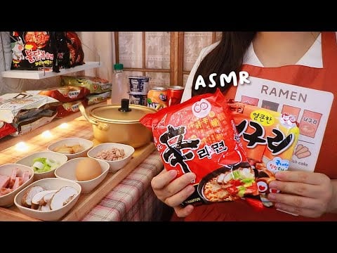ASMR Cozy Korean Ramen Shop🍜│Ordering & Cooking (Roleplay)