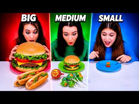 ASMR Big, Medium, Small Food and Yes Or No Challenge Compilation