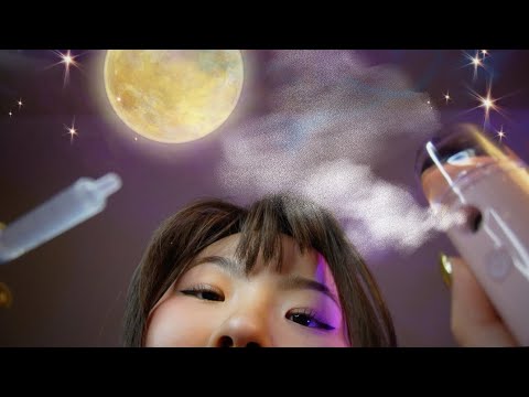 ASMR Realistic Celestial Facial 🌙 Gentle Kisses, Visual Triggers, Face Touching & Layered Sounds
