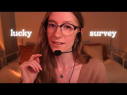 Phone survey receptionist asks you personal questions 🍀 Soft-spoken ASMR & typing sounds