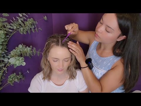 ASMR Perfectionist Boho Braiding Hairstyle With Extended Edition Finishing Touches & Mini combing