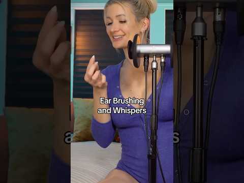 ear brushing and whispers #asmr #asmrtiktoks #asmrsounds