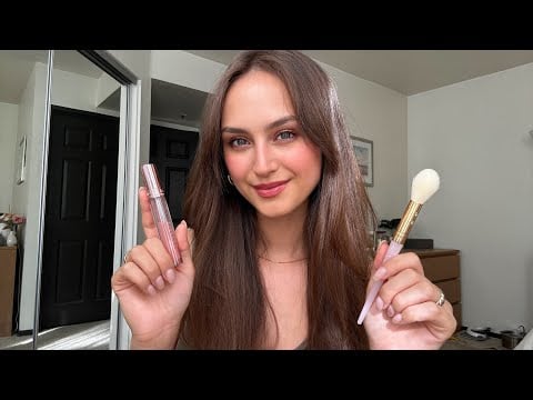 Lofi ASMR ~ Applying Makeup on Me & You (gum chewing, whispering, personal attention)