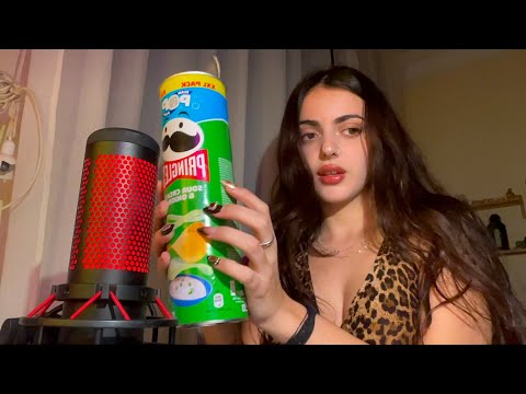 ASMR | Comiendo PRINGLES SOUR CREAM súper crujientes + Charlita⭐️