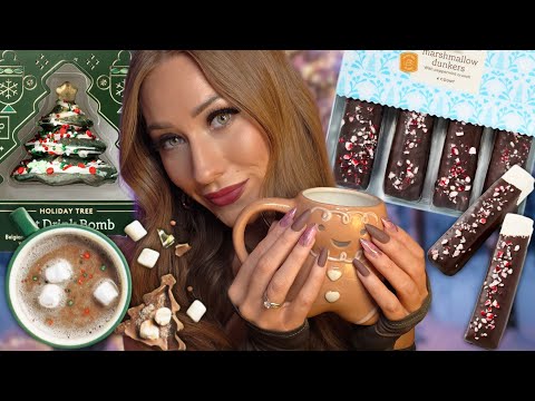 ASMR | Hot Chocolate Bomb & Soft Marshmallow Dunkers ☕️🍡🎄 | Twelve Days Of Mukbang