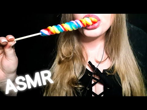 ASMR LONG RAINBOW LOLLIPOP 👅 MOUTHSOUNDS NO TALKING!