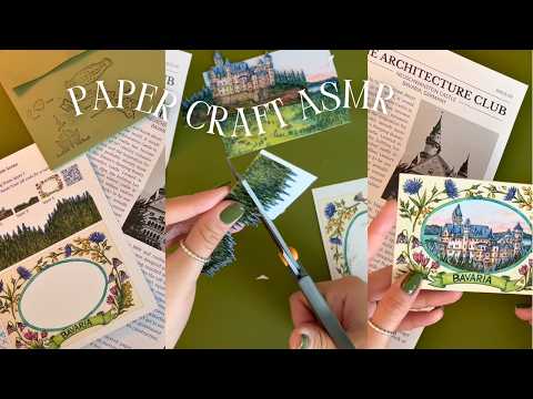Slow Crafting ASMR | Cutting & Building a Paper Art Project (Pt 1)