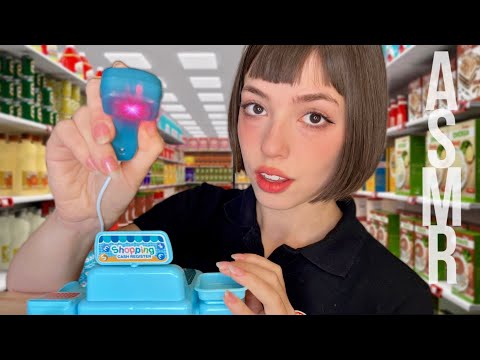 A MENINA CAIXA DE SUPERMERCADO TE FAZ DORMIR [ASMR]