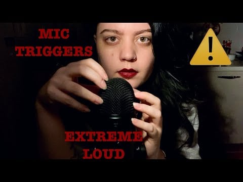 ASMR|⚠️EXTREME MIC TRIGGERS VERY LOUD. Fast and aggressive scratching brushing rubbing and more