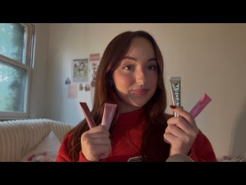 asmr reviewing lip products 💋 light mouth sounds 