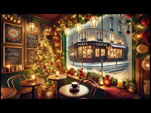 Paris Coffee Shop Ambience - Christmas Jazz to Work, Study and Relax