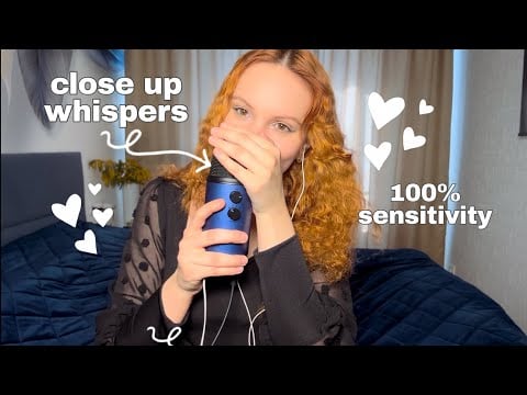 АСМР🫶🏻ОЧЕНЬ близкий ШЕПОТ с УШКА на УШКО 100% чувствительность 😴 close up whispers for sleep 