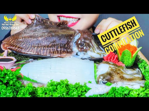 ASMR EATING CUTTLEFISH COMPILATION , EATING SOUNDS | LINH-ASMR