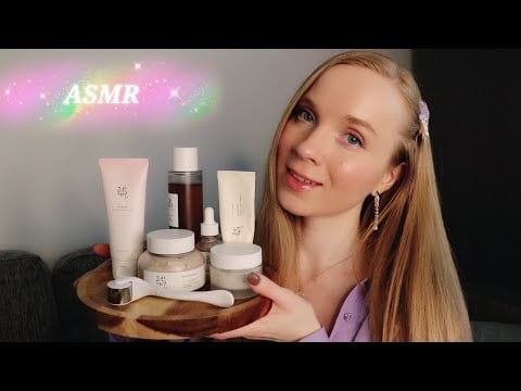ASMR SUOMI Rentouttava Korealainen Kasvohoito Roleplay 🧴ASMR Personal Attention, Layered Sounds