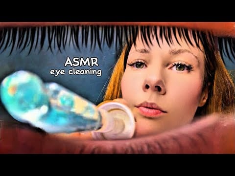 ASMR Eye Cleaning 👁️ Wet Mouth Sounds For Deep Sleep & Relaxation (Intense Tingles)