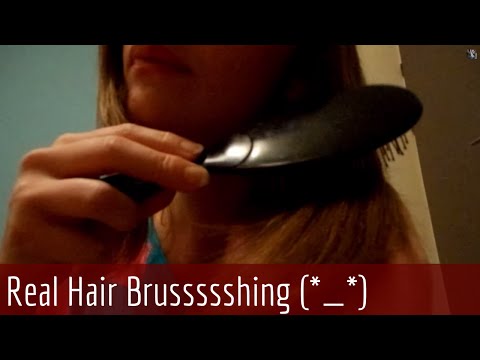 ASMR Whispering - Close Up Hair Brushing Sounds & Visuals