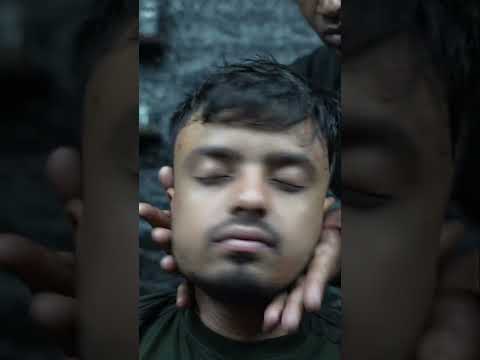 ASMR Satisfying Ear And Head Massage With Oil #shorts
