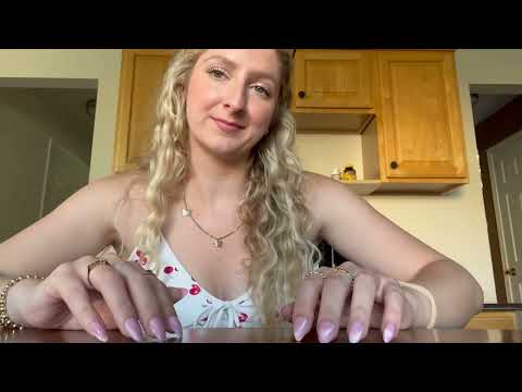 ASMR Table Tapping and Scratching with Long Nails!
