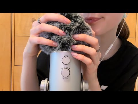 ASMR Fluffy Mic Scratching + Up Close Whispers ⭐️