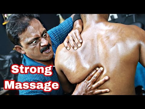 The Big Eyes Barber Doing Spine Cracking Neck Cracking Ear Cracking Deep Tissue Body Massage