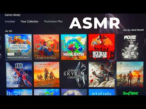 ASMR PS5 Games Library Show and Tell (Gum Chewing + Whispers)