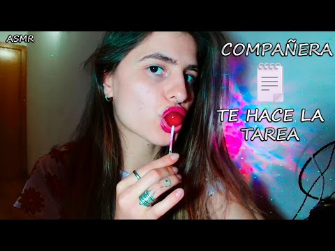 ASMR - La CHICA de CLASE te AYUDA con la TAREA 💕😜 | RP Español