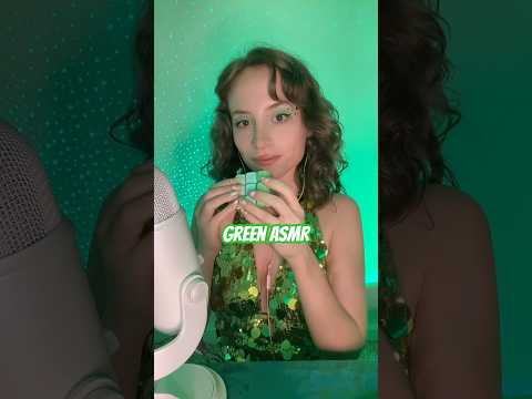 Green-Themed ASMR 🍀💚 longer video on my Patreon #asmr #asmrvideo