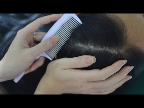 ASMR Hair Parting Real Person, Tingly Hair Combing, Hair Play For Relaxation ( No Talking )