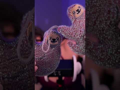 do you like the sloth sponges? 🦥 #asmr #relax #tingles #asmrvideos #3dio #3dioasmr