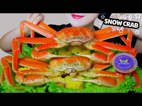 ASMR EATING SNOW CRAB PLATTER x CORN X CHILI SALT EATING SOUND | LINH-ASMR