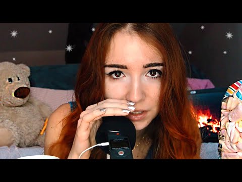 ASMR | Un dimanche au coin du feu (chamallow grillé, chocolat chaud, mandarine) fr