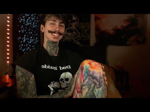 ASMR Tattoo Tour& Tracing || Showing Off My Tattoos