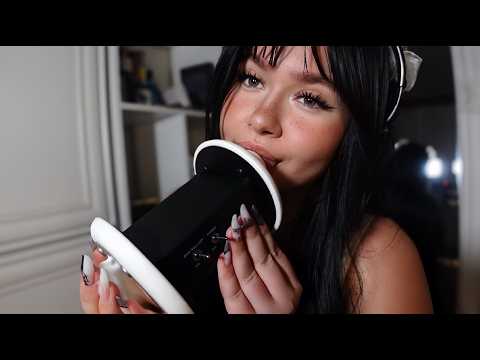 ASMR ♡ 3dio OG mouth sounds ♡ whispers, heartbeat sounds
