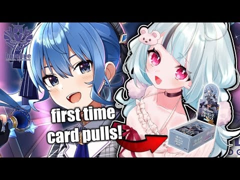 【Hololive TCG Handcam】Opening my First Trading Cards! Is This Real Life Gacha??