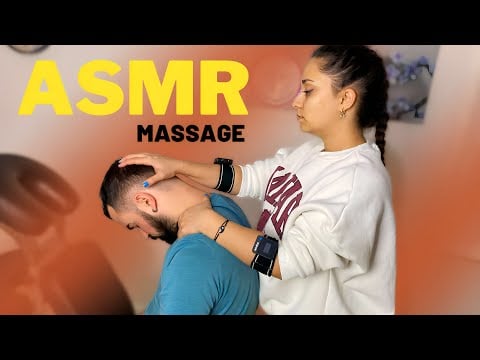 ASMR MASSAGE - CHAİR MASSAGE (NECK,BACK) No Talking