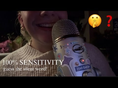 ASMR 100% Sensitivity | Guess the silent word! (inaudible whispering, mouth sounds) 🤫🕵🏼‍♀️