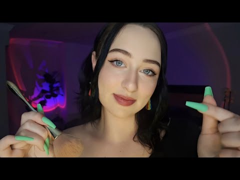 asmr new mic test (random triggers, whispering, tapping, long nails)