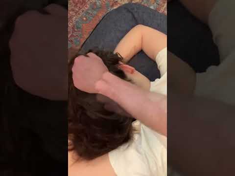 ASMR Hair Pulling Head Massage #relaxing #scalpmassage #hairpulling #extratingles