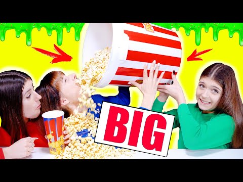 ASMR Big, Medium and Small Gummy Food VS Real Food Challenge By LiLiBu