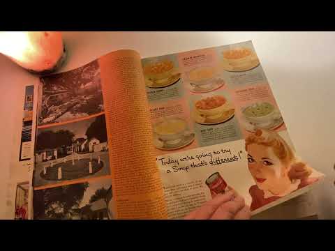 ASMR Vintage Magazine Flip Through and Ramble ~ Whisper and Soft Spoken Combo