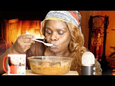 ASMR Potato Soup Peppermint Eating Sounds