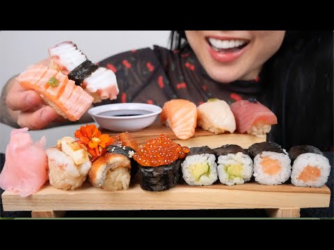 SUSHI PLATTER (ASMR EATING SOUNDS) NO TALKING | SAS-ASMR