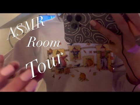 ASMR bedroom tour + relaxing whispers