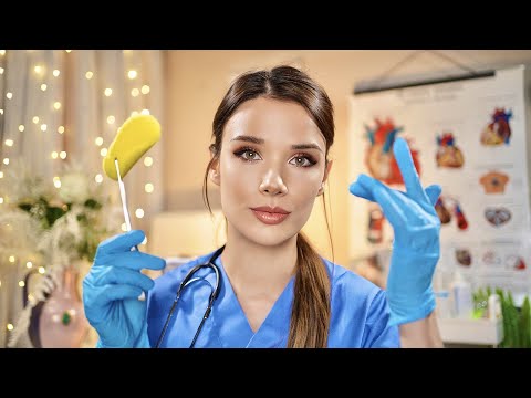 ASMR E.R Nurse Takes Care of You - Roleplay (Eye, Ears, Face, Orbital Cranial Nerve Exam)