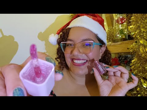 ASMR MAQUIANDO VOCÊ para o NATAL 🎄💕