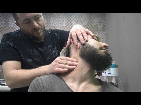 ASMR TURKISH MASSAGE BARBER = head,back,face,ear,arm,palm,rolling pin,roller,wire,sleep,asmr massage